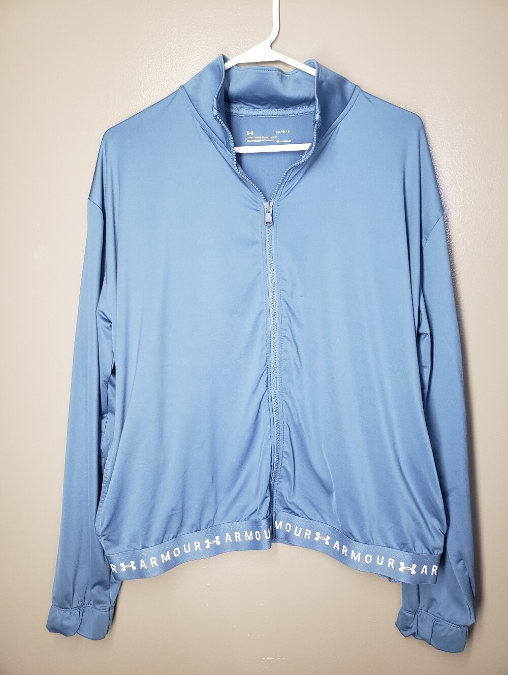 Under Armour Loose Fit Track Jacket Blue Size Large Heatgear 2019 Pockets